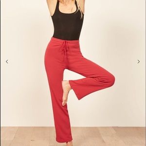 SOLD Reformation Izzy Red Terrycloth Sweatpants